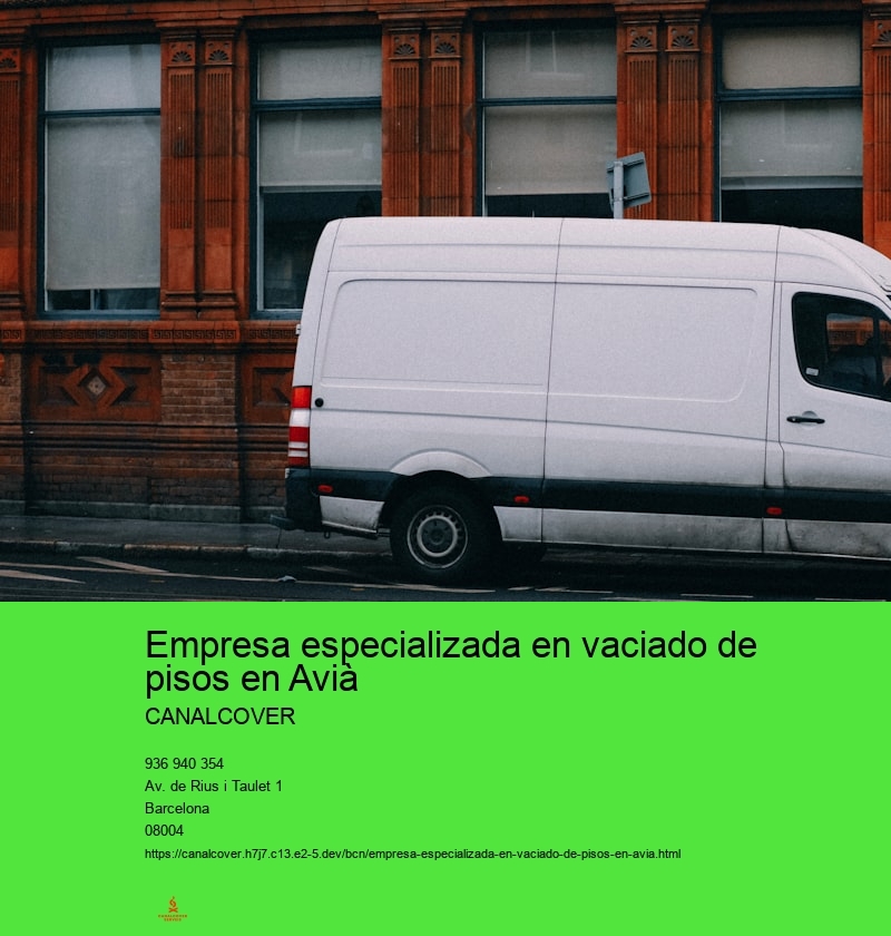 Empresa especializada en vaciado de pisos en Avià