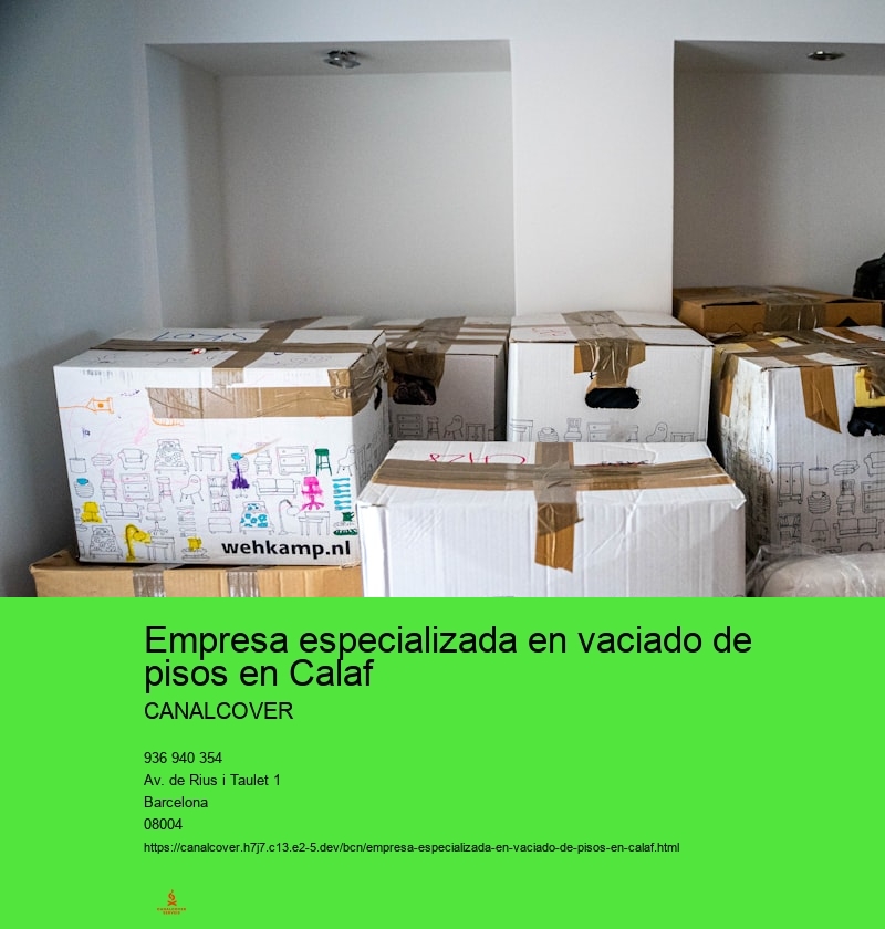 Empresa especializada en vaciado de pisos en Calaf